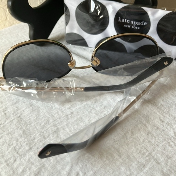 Kate Spade: Maryam Gold Tone Wire Frame sunglasses- Gray Gradient main image 9